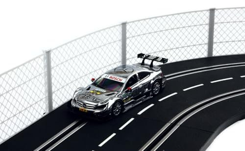 Overdrive-Racing Fangzaun System Weiß 2m kompatibel mit Carrera Digital 124 132 EVO Kurven Geraden Zaun Bande Slotcar
