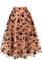 AXOE Femme Jupe en Tulle Festival Mi Longue Con 3 Couches Évasée Taille Élastique pour Ete, Mariage, Cocktail Khaki avec Fleurs Brodées F03, Taille 40-44, L