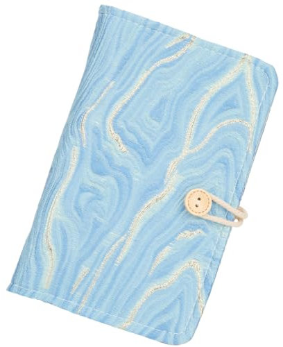 craspire A6 Stoff Ordnerhülle Für Lose Blätter Buchhülle Mit 6 Ringen Tiefhimmelblau Scrapbook Schutz Mit Holzknopf Nachfüllbar Stoff Blues Mustersammlung Bücher Notizbuch Tagebuch Für Budgetordner