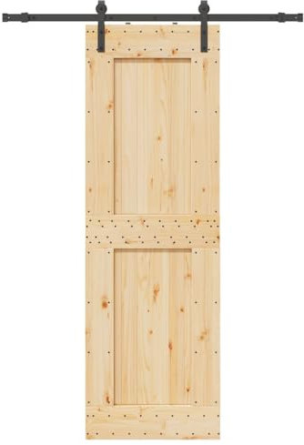 Schiebetür mit Beschlag 70x210 cm Massivholz Kiefer, Xichuzi Zimmertür, Eingangstür, Innentüren, Wohnungstür, Nebeneingangstür, Terrassentür - 3332700