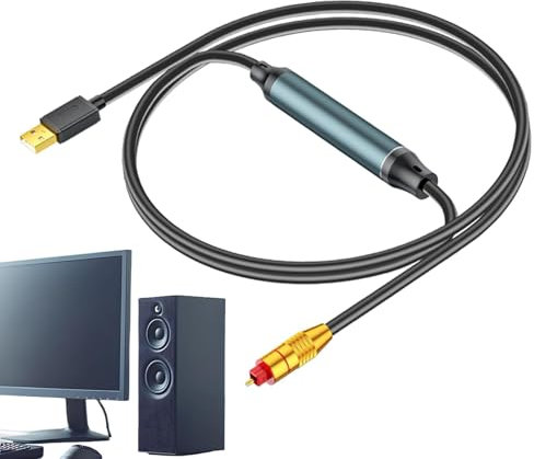 Convertidor De Audio USB Óptico - Adaptador De Audio USB Óptico | Óptico | Cable Óptico | ALLIAG to Optical Converter | Convertidor Portátil Ver