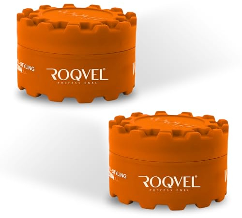 Roqvel Hair Styling Wax Aqua Orange – Starker Halt & Brillanter Glanz | 2x150ml wasserbasiertes Styling-Wax für definierte, trendige Looks