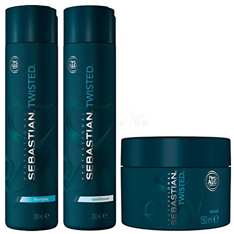 Sebastian Twisted Elastic Set - Cleanser Shampoo 250ml + Detangler Conditioner 250ml + Treatment Mask 150ml