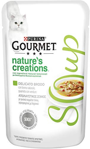 Purina Gourmet Nature's Creations Soup Feuchte Katzen mit natürlichem Thunfisch und Gemüse, 32 Beutel à 40 g Ciacuna