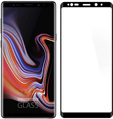 doupi FullCover Panzerfolie für Samsung Galaxy Note 9, Preimium 9H Hartglas HD Displayschutz Anti Kratzer Glas Schutzfolie, schwarz