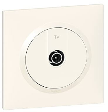 Legrand - Prise TV étoile blindée dooxie livrée avec plaque carrée blanche et griffes - emballage blister