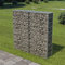 Festnight Gabionenwand mit Abdeckung | Gabione Drahtkorb | Steingabionen Steinkorb | Verzinkter Stahl 100x20x100 cm
