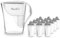 PearlCo - Wasserfilter Fashion (weiß) mit 12 Protect+ classic Filterkartuschen (für sehr hartes Wasser) - passt zu Brita Classic