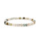 BERGERLIN Jade Armband echt mit 925 Sterling Silberperle - Myanmar Yade, facettierte Perlen - Größe S