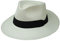 BORGES & SCOTT Sombrero Panamá “Sundowner” - Blanco con Cinta Negra - S