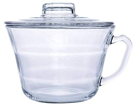 Sywlwxkq Bols à Soupe Transparents avec poignée avec Membre en Verre trempé Nouilles instantanées de Style coréen 705ML Four à Micro-Ondes-Transparent