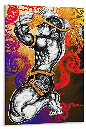 GNKIO Muay Thai Art Poster 4 Leinwand Kunst Poster und Wand Kunst Bild Druck Moderne Familie Schlafzimmer Dekor Poster 16x24inch(40x60cm)