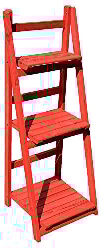 AB Tools 3 Shelf Tier Wooden Garden Planter Plant Display Rack Holder Flowers Herbs