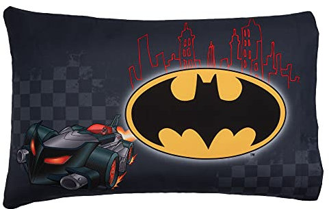 Franco Kinder-Bettwäsche, superweicher Mikrofaser-Kissenbezug, 50,8 x 76,2 cm, Batman