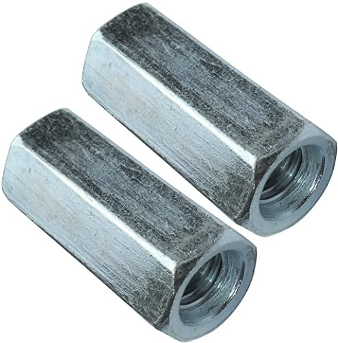 AERZETIX - C49590 - Set di 2 Dadi di accoppiamento esagonali lunghi M8x30mm - dado di prolunga - acciaio al carbonio con filettatura metrica