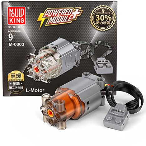 Mould King M0003 L-Motor, Elektrisch Spielzeug Motor, Power-Funktion Zubehör kompatibel mit Technik Ferngesteuertes Bausteine Modellserien