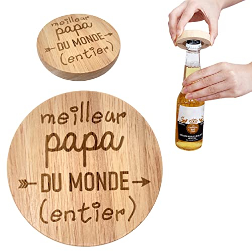 ERNESTINE - Décapsuleur magnétique Papa je t'aime - cadeau fête des pères et fête des grands pères - cadeau papa accessoire homme - ouvre bouteille famille - cadeau homme anniversaire Noël naissance