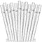 ALINK Lot de 12 pailles à paillettes réutilisables en plastique transparent, 28 cm de long, pailles de rechange rigides pour bocaux Stanley, Yeti/Rtic, Mason Jar de 590 ml, 880,5 g avec brosse de
