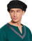 Renaissance Hut Kappe Mittelalter Barett Kostüm Zubehör für Damen Herren KUOIND (Schwarz)