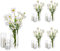 Cylinder Glass Flower Vase Clear, 4 Sets Glasseam Modern Basic Vases for Table Decoration Wedding Centrepieces Flowers Roses Pampas Grass Candle Holders for Living Room Ornaments, 10/15/20cmTall