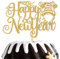 Gold Glitter Happy New Year Cake Topper, 2023 Silvester Party Dekorationen, Hallo 2023 / Willkommen im 2023 / Weihnachtsnacht Party Supplies