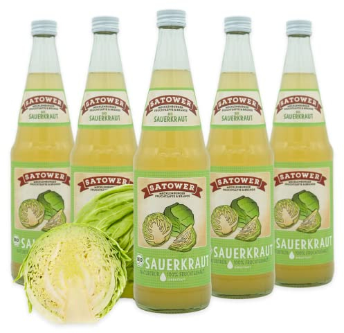 12 x 0,7l Naturtrüber Sauerkrautsaft (100% Direktsaft) - Original Satower
