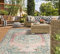 the carpet Palma - vielseitiger Indoor- & Outdoor-Teppich, modernes Design, Wohnzimmer, wetterfest & UV-beständig, langlebig und pflegeleicht, Balkon, Wintergarten, Rosa, 80 x 300 cm