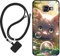 Sunrive Hülle Kompatibel mit Samsung Galaxy A3 (2017) Case,matt Handyhülle Schutzhülle Etui Karikatur Muster TPU Backcover (Blase Katze) +1x Universale Handykette