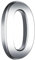 Samaly 3D Self Adhesive Modern Chrome Polished Silver Metal House Door Numbers, 2.75 Inches x 7 cm, 1 Count