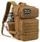QT&QY 25L Military Tactical Backpacks For men CCW Army Laser cut Molle Daypack small EDC Bug Out Bag Gym Rucksack With Dual Cup Holders medical Rucksack Khaki