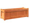 vidaXL Jardinera Exterior Madera Maciza Pino marrón Cera 90x31x31 cm