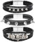 MILAKOO 3 Stück Männer Manschette Armbänder Geflochtenes Leder Armband Niete Schädel Armreif Persönlichkeit Armbänder für Party Business