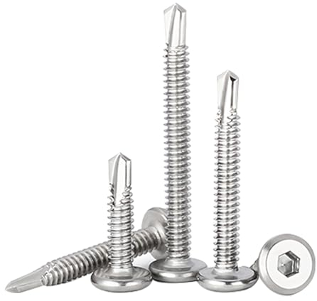 100 Kit de Vis Autotaraudeuses 5.5x50 Vis Autoperceuse à Tête Fraisée Phillips Vis Autoforeuse Inox Autotaraudeuses en Tôle 410 en Acier Inoxydable Convient Aux Toits de Bâtiments (M5.5 * 50)