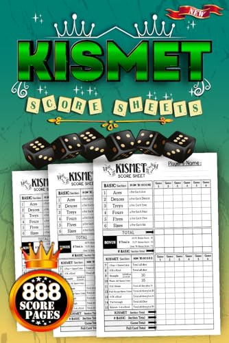 Kismet Score Sheets: Premium Kismet Score Sheets: Elegant 6x9 inches Score Pads with 120 Pages | Ideal for Kismet Enthusiasts | Keep Your Game Organized with Our High-Quality Score Record Keeper
