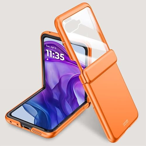 Phone Flip Case Compatible avec Motorola Moto Razr 50 Coque avec protecteur d'écran avant, coque ultra-mince et légère avec protection à charnière complète Coque compatible avec Motorola Razr 50 Couve