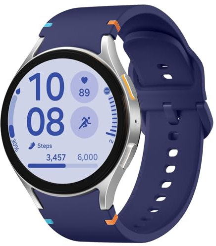 Wepro Kompatibel mit Samsung Galaxy Watch 7 Armband 6/5/5 Pro/4/FE, 40 mm, 44 mm, Galaxy Watch 6 Classic 47 mm, 43 mm, kein Spalt, sportliches Ersatzband, Dunkelblau