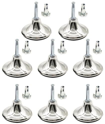 8pcs Mushroom Shape Castors Bed Replacement Feet, Furniture & Foot Fittings, Castors to Stop Wheels Moving for Divan Bed Base Sofa Settee Chair (2.56x2.95inch)