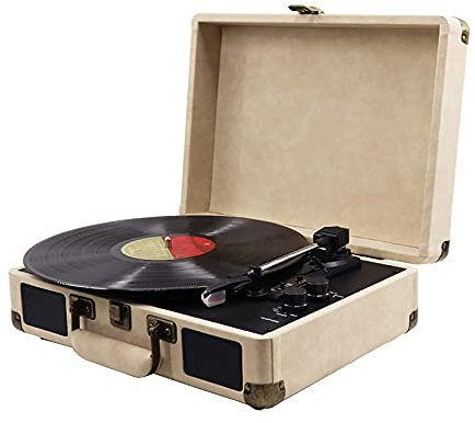 JFNHUTL Fonógrafo Fonógrafo Retro Disco de Vinilo Tocadiscos electromecánico Tocadiscos de Maleta Gramófono Antiguo