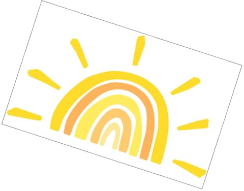 Ciieeo 2stücke Wandaufkleber Für Kinderzimmer Wohnzimmer Schlafzimmer Dekorative Wandtattoos Mit Sonnenmotiv Selbstklebend Abnehmbar Ohne Klebstoff Und Rückstände