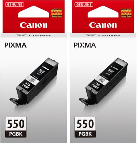 Canon Originaltinte PGI-550 PGBK, Größe Standard, Segment Schwarz, Recyclebare Verpackung (Packung mit 2)