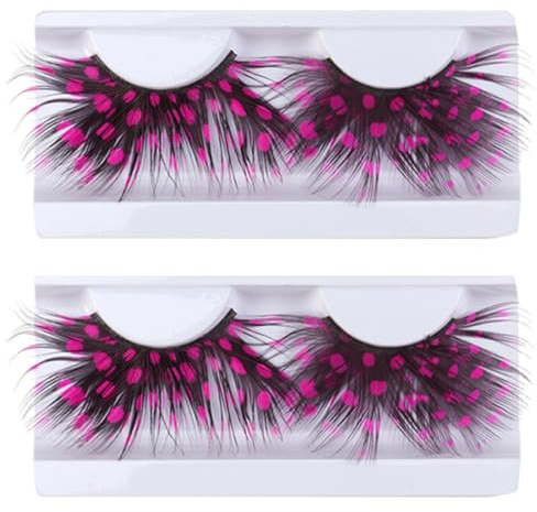 Faux Cils de Déguisement Couleur Blanche en Plumage Ambiance Noël 2 Paires | Artisanaux et Réutilisables, Confort Léger, Usage Halloween et Costume, Style Chic pour Femmes