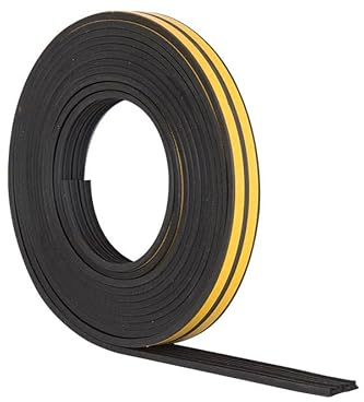 Stormguard E Profile Black -EPDM Rubber Draught Seal and Foam Draught Excluder Window or Door Draft,