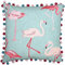 Paoletti Flamingo Kissenbezug, Polyester, Duck Egg, 50 x 50cm