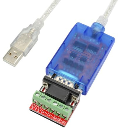 Jeirdus - Cavo adattatore convertitore seriale da USB a RS422 RS485 con chip FTDI, supporta Windows 10, 8, 7, XP e Mac con protezione ESD 1.5ft/0.5Meter