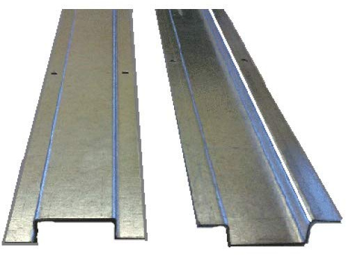 Direct Channel 16mm Cable Protector - Galvanised, 2m Length, Silver, 2 Pack