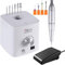 JCMaster - Set de ponceuse électrique à ongles, avec 10 embouts - Ongles en gel et ongles en acrylique - Embouts en diamant et en céramique - 30 000 tours/min - Pédale