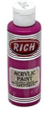 Rich Master Acrylfarbe 120 cc-Fuchsie, Hochwertige Wasserbasierte Acrylfarbe, Hohe Deckkraft, Halbmatte Oberfläche, Ideal für Künstler, DIY-Projekte und Dekorationen, Für alle Oberflächen Geeignet