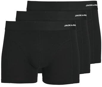 JACK & JONES JACBASIC Bamboo Noos - Lot de 3 Boxers Homme Boxer Noir XL