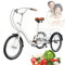 Fetcoi 20 Zoll 3 Räder Dreirad Erwachsenendreirad Fahrrad Tricycle Single Speed mit Korb Höhenverstellbar 110KG