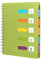YOUDALIS A5 Notizbuch Register,Ringbuch Liniert Spiralblock mit 5 Index Fahnen,Notizblock Skizzenblock Tagebuch Gut für Memos,120 Blatt/240 Seiten (Grün)